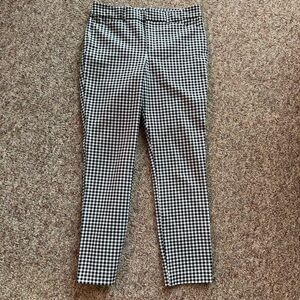 Old Navy Pixie Skinny Black and White Gingham Pants 8
